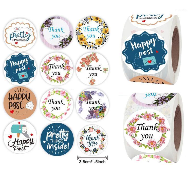 

Gift Wrap 500Pcs 1.5 Inches Thank You Flower Adhesive Stickers Baking Wrapping