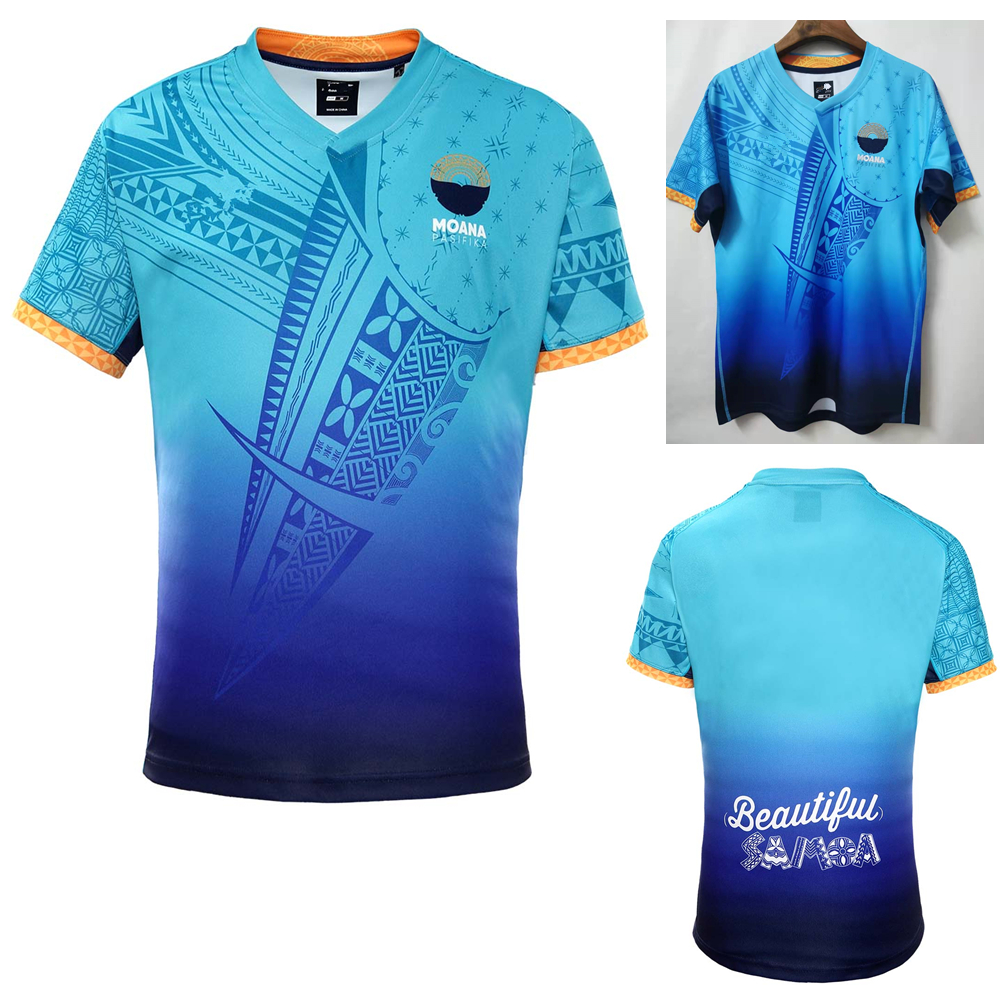 

Tops Tees 2022 MOANA rugby jersey HOME away rugby shirt Custom name and number, 2022 home