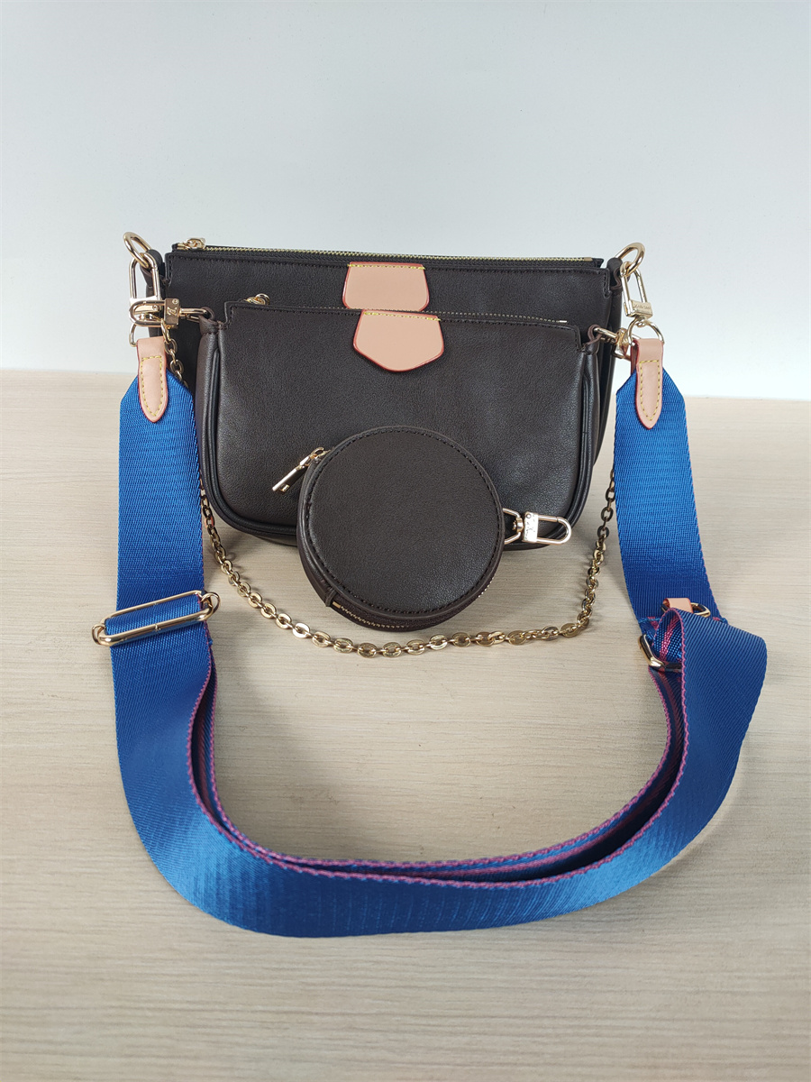 

2022 Classic Luxury designer handbag Pochette Felicie Bag Genuine Leather Handbags Shoulder handbag Clutch Tote Messenger Shopping Purse With Box, 9-embossed black