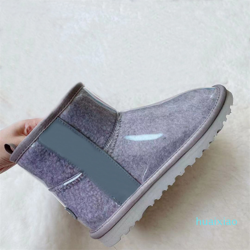 

2021 Designer australia australian boots Classic Clear Mini shoes women womens winter snow fur furry girls Kid men satin boot ankle 5598