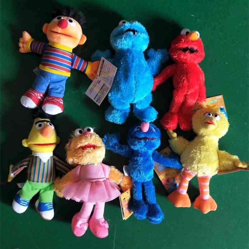 

20Cm Cartoon Doll Anime Sesame Street Elmo Cookie Grover Zoe Ernie Big Bird Filled Plunge Toys Gifts for Children