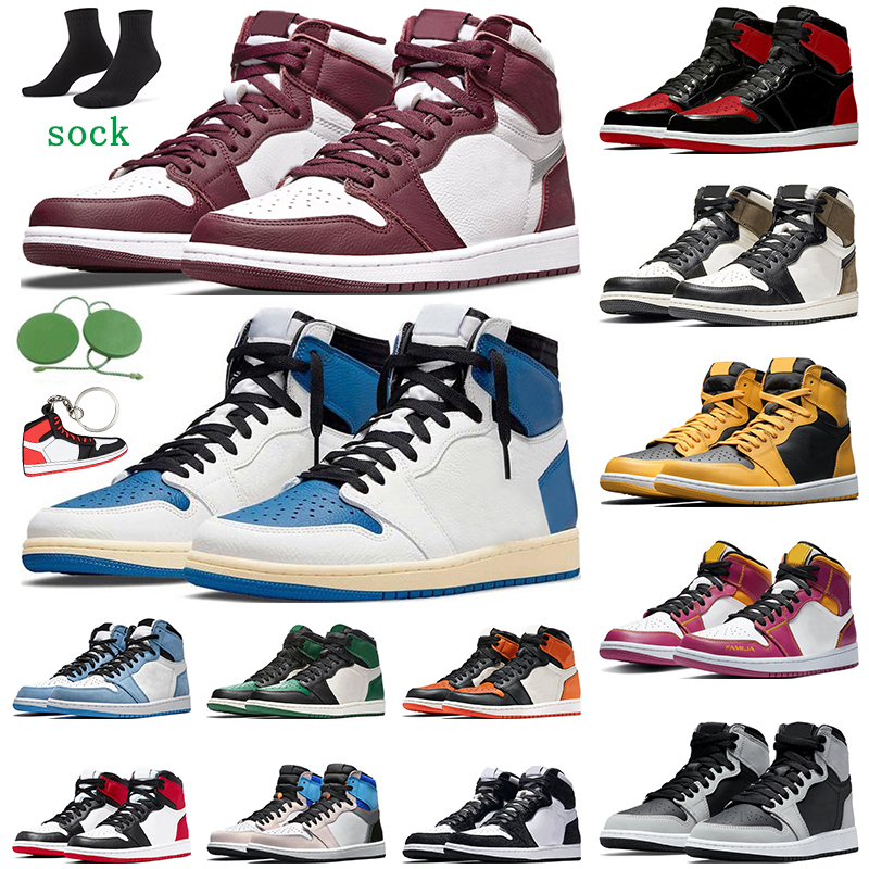 

Men Basketball Shoes 1 1s women trainers Bordeaux Fragment Bred Patent Pollen University Blue Prototype Obsidian Mocha Rust Pink sports sneakers, #7 prototype