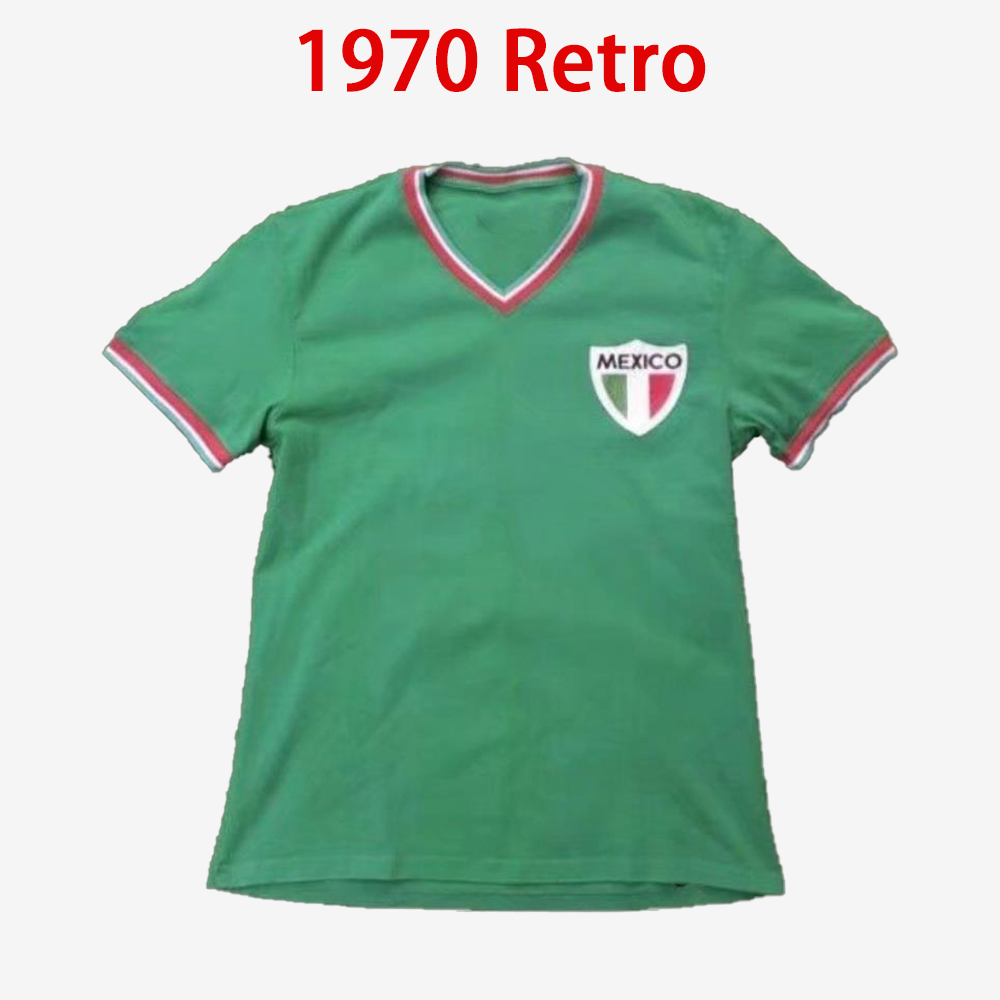 

MEXICO 1970 Retro Soccer Jerseys vintage home green Camiseta de futbol classic 70 football shirt S-2XL