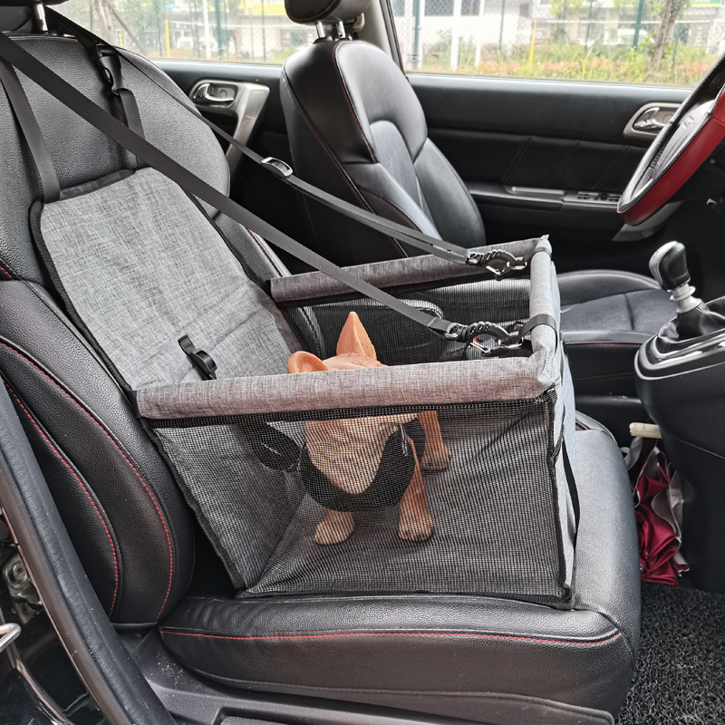 

Pet Dog Carrier Car Seat Cover Pad Carry House Cat Puppy Bag Car Trave Foding Hammock Waterproof Dog Bag Basket Pet Carriers, Grey