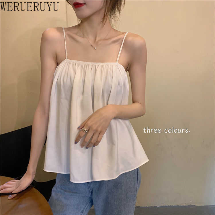 

WERUERUYU Summer Women Camisole Tank Top Women Camisole Vest Femin Cropped 210608, Photo color