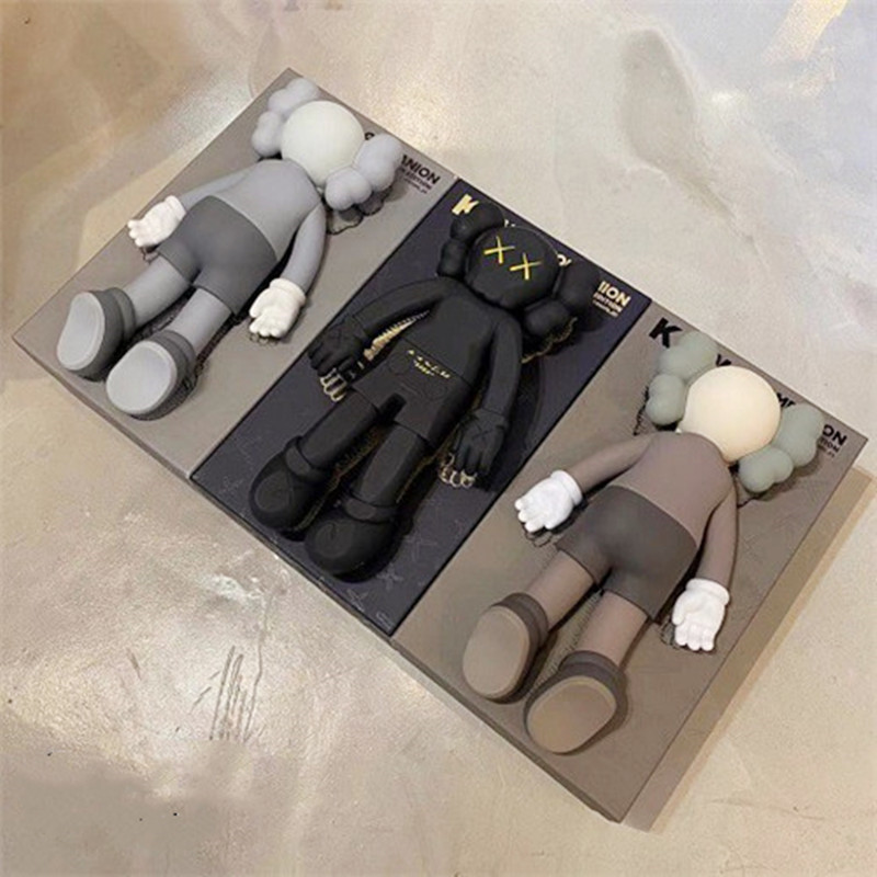 

New style 41CM 2KG The Originalfake K A W S The 20th anniversary of Lying down Companion Figure With Original Box Action Figure model decorations gift