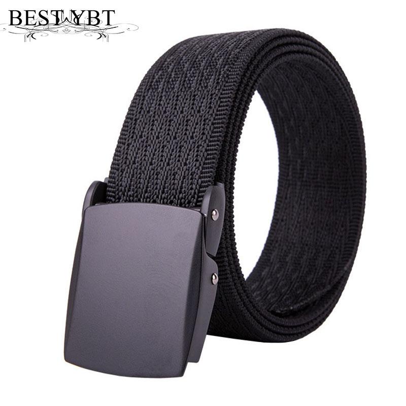 

Unisex Belt Men Light And Quick Drying Thicken Nylon Alloy Automatic Buckle Fashion Causal High Quality Belts, Black;brown