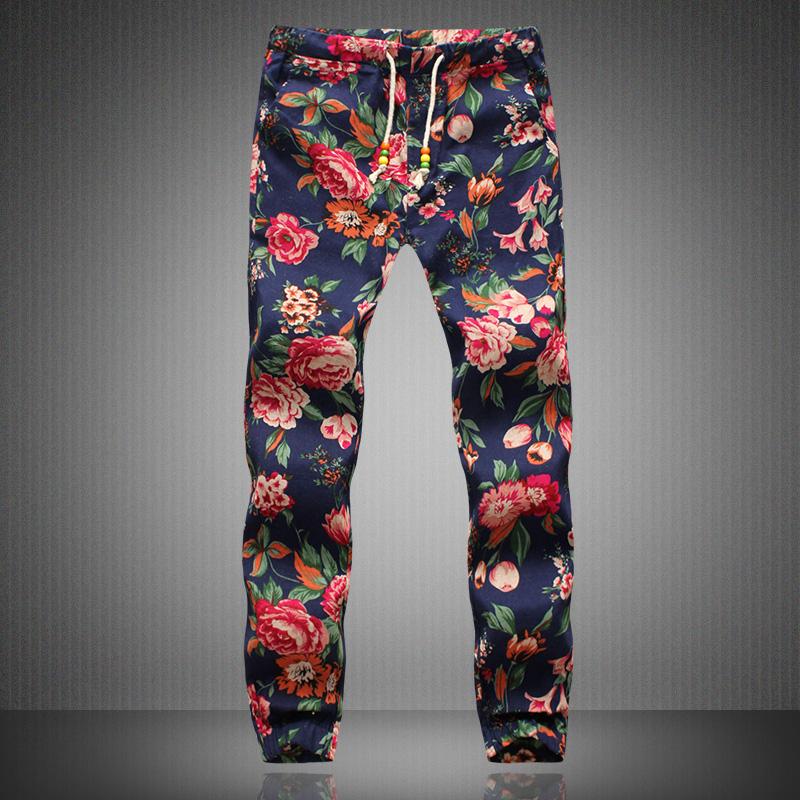 

Men's Pants 2021 Fashion Printed Linen Trousers Jogging Casual Summer Trackpants
