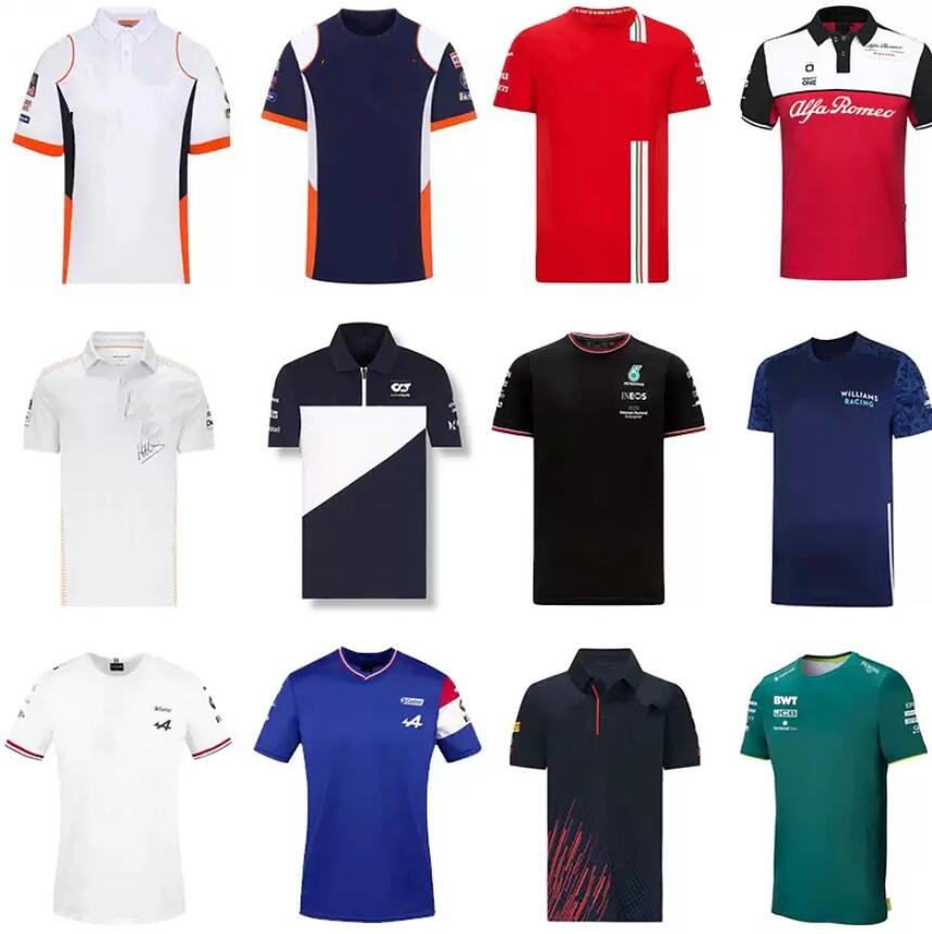 

2021 F1 Formula 1 one jersey Irish national team rugby Jerseys men home away polo shirts uniform, Black;gray