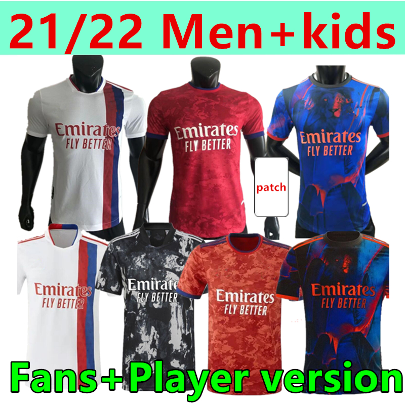 

21 22 Maillot Lyon 2021 digital 4th Olympique Lyonnais Soccer Jerseys Player version SPECIAL 2022 OL football shirts TRAORE MEMPHIS equipment BRUNO G men+kids, 21/22 away player