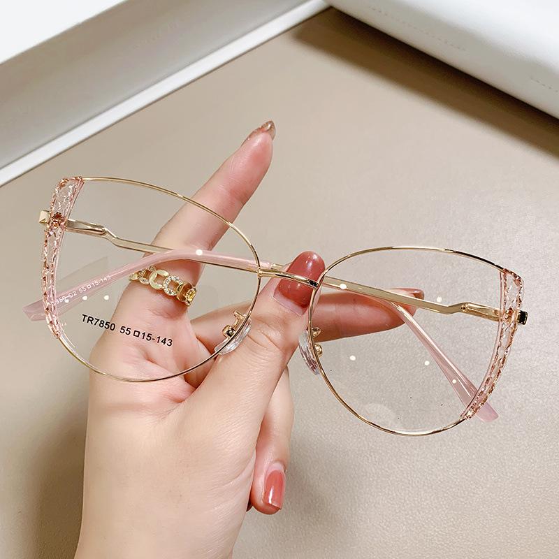

Sunglasses Cat Eyes Vintage Designer Fashion Women Bule Blocking Reading Glasses Sexy Retro For Ladies