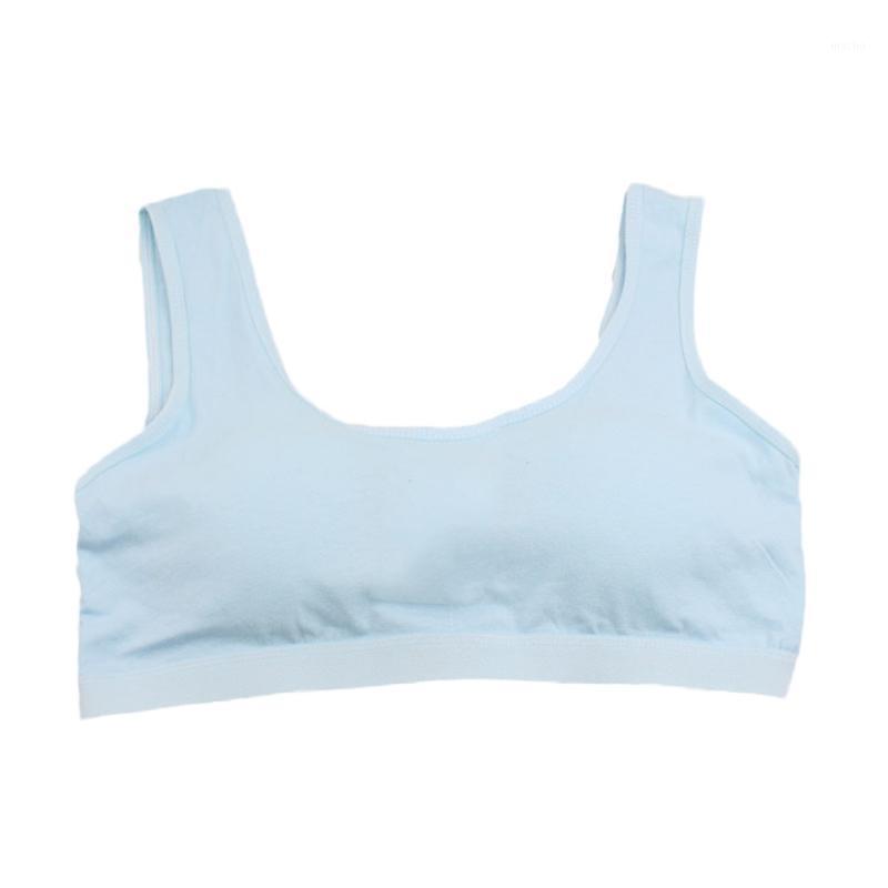 

Children Girls Casual Solid Training Bras Kids Soft Underwear With Chest Pad Breathable Teen Girl Sport Undies Sujetador A2 Yoga Outfit, Bk