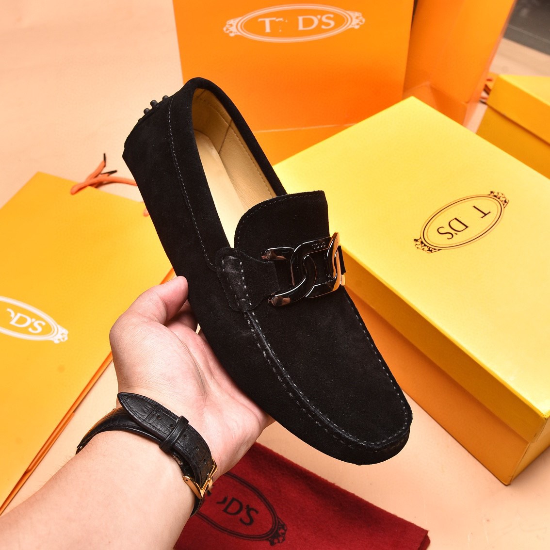 

big size 46 Moccasins Gommino leather Driver Sylvie Web Loafers Men Casual Business Brand wedding party Luxury Shoes, #04