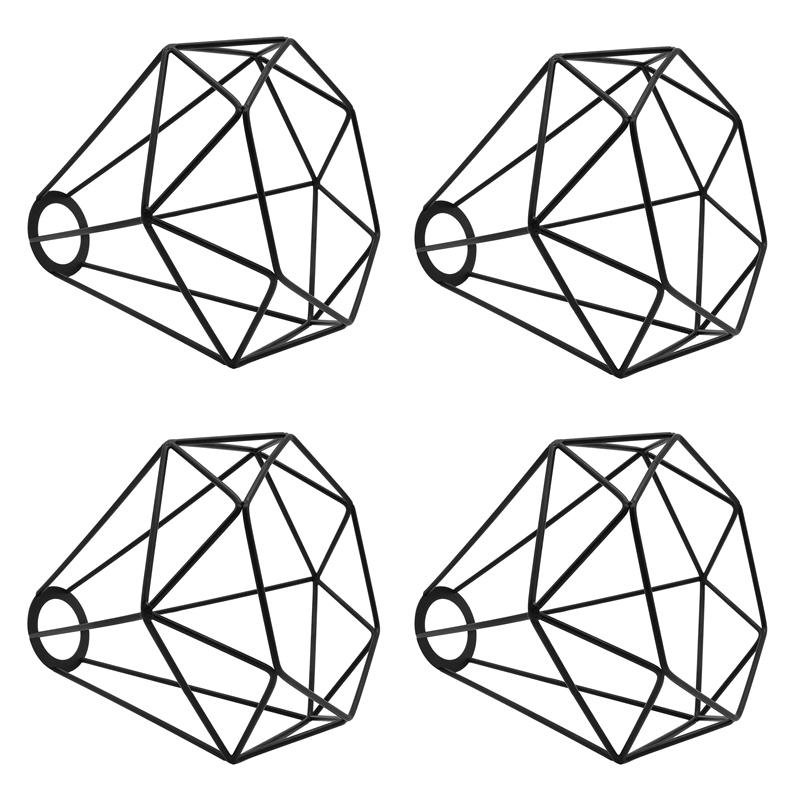 

Lamp Covers & Shades Geometric Pendant Metal Guard Retro Vintage Ceiling Light Shade Iron Cage CFE