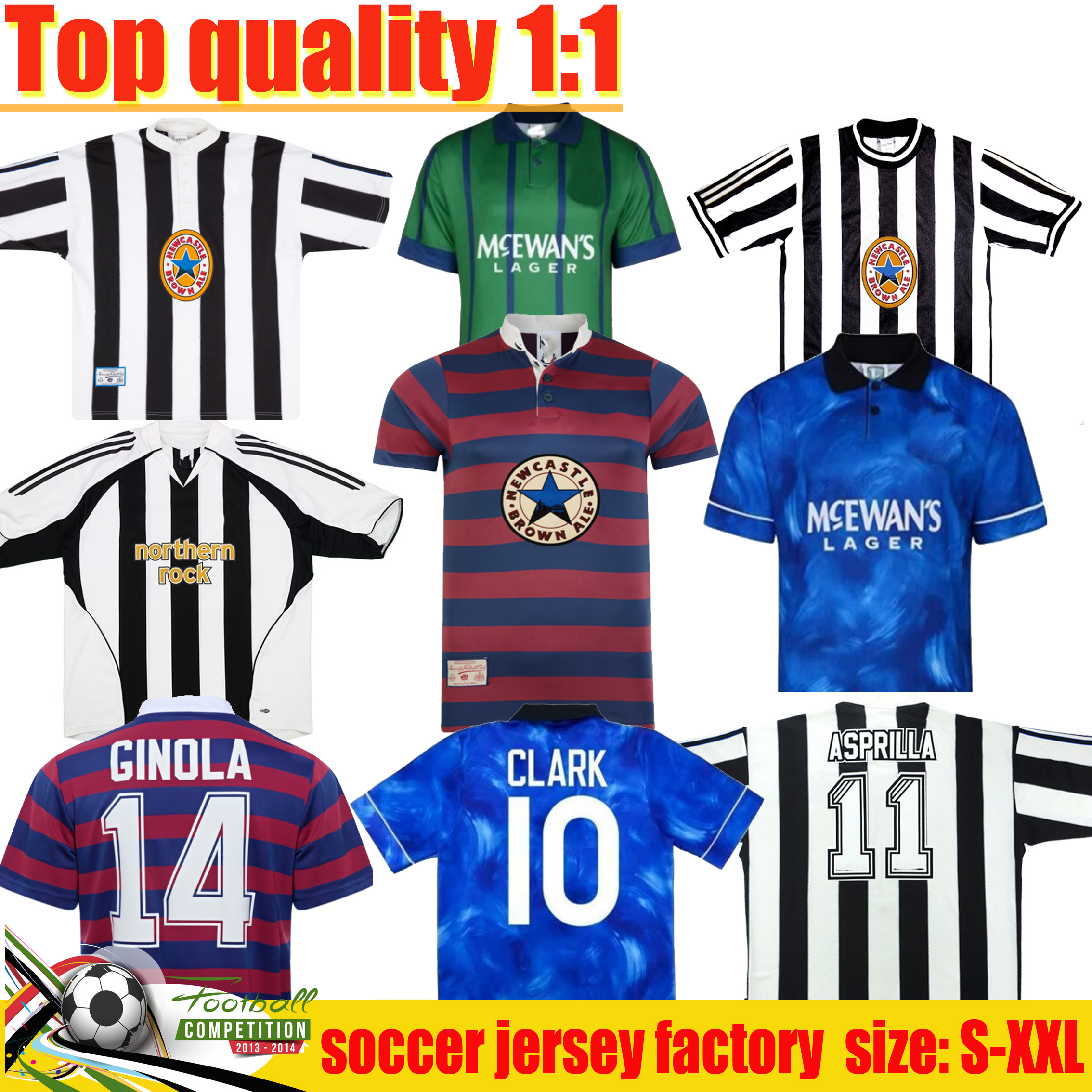 

94 95 96 97 98 99 05 06 SHEARER Retro SOCCER jerseys 1996 1997 Away red jersey GINOLA HAMANN PINAS 84 85 UNITED OWEN classic FOOTBALL SHIRTS, Black;yellow
