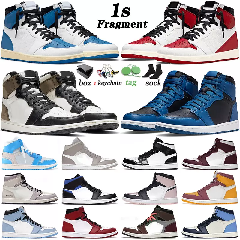 

With Box 2022 Top OG 1 1s Basketball Shoes Jumpman Fragment Military Blue White Black High Dark Marina Dark Mocha Chicago Off Mens Women Outdoor Trainers Sneakers 36-46, 1s (37)