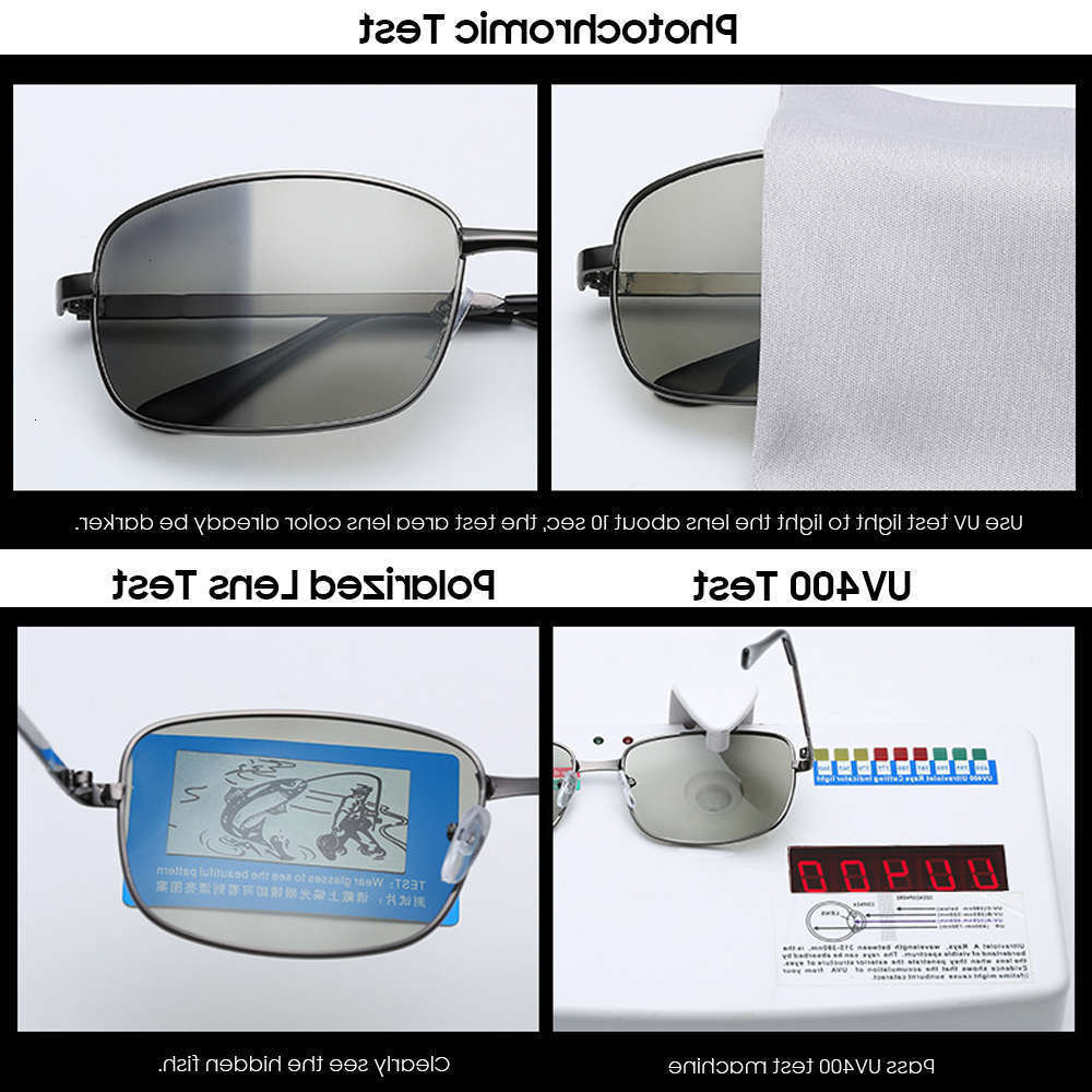 

sunglasses Vivibee Selection Rectangle Photochrome Polarized Men Women Car Riding Safe Polarizing Male Sunglasses, Black