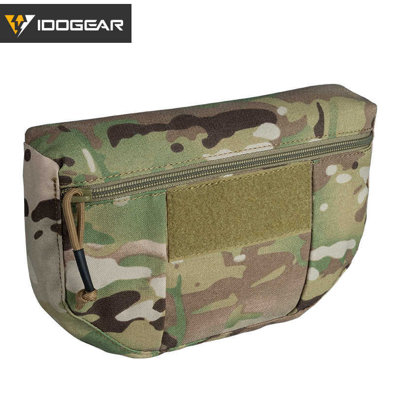 

IDOGEAR Tactical Armor Carrier Drop Pouch AVS JPC CPC Pouch Waist Bag EDC Combat Army Tactical Waist Pouch Multicam 3520 Q0721, Multicam black