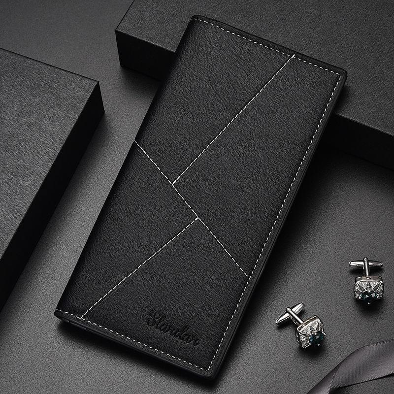 

Wallets Wallet Men's Long 2021 Card Bag Red Purse Carteira Masculina, Vertical black