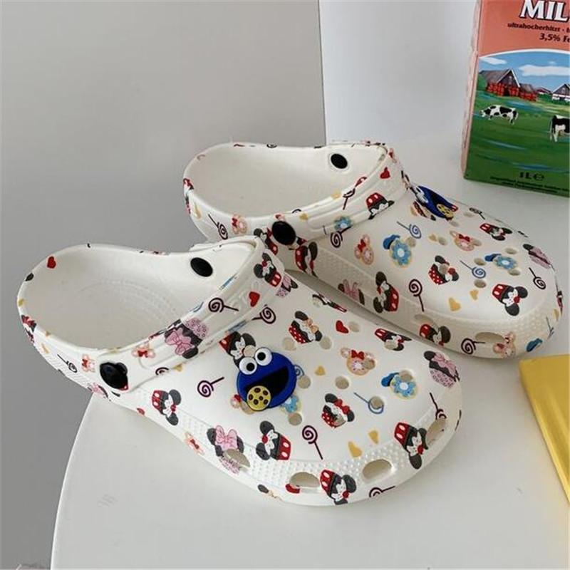 

Cartoon Baotou Women Sandals 2021 Fashion Casual Sports Women's Shoes Breathable Sexy Platform Slides Slipper, Black