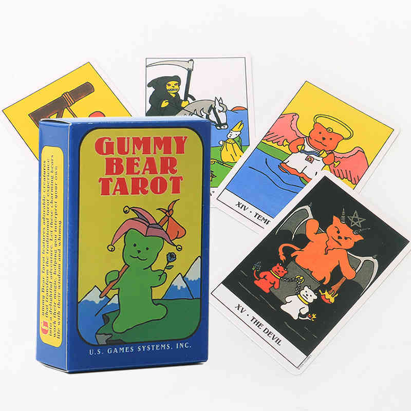 

Hot Gummy Bear Tarot fudge bear oracles card color box board game card Cards Black Friday deals