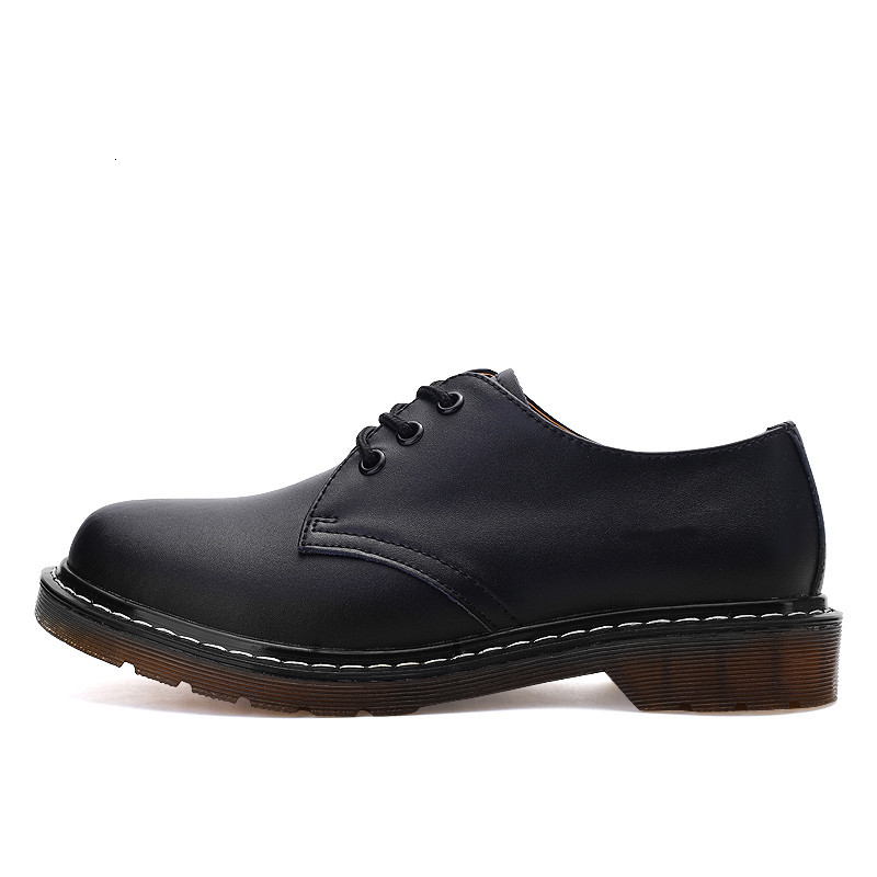 Dress Shoes Oxford for Women Bright Genuine Leather Platform Martens Punk Thick Bottom Motorcycle Mujer JBPN