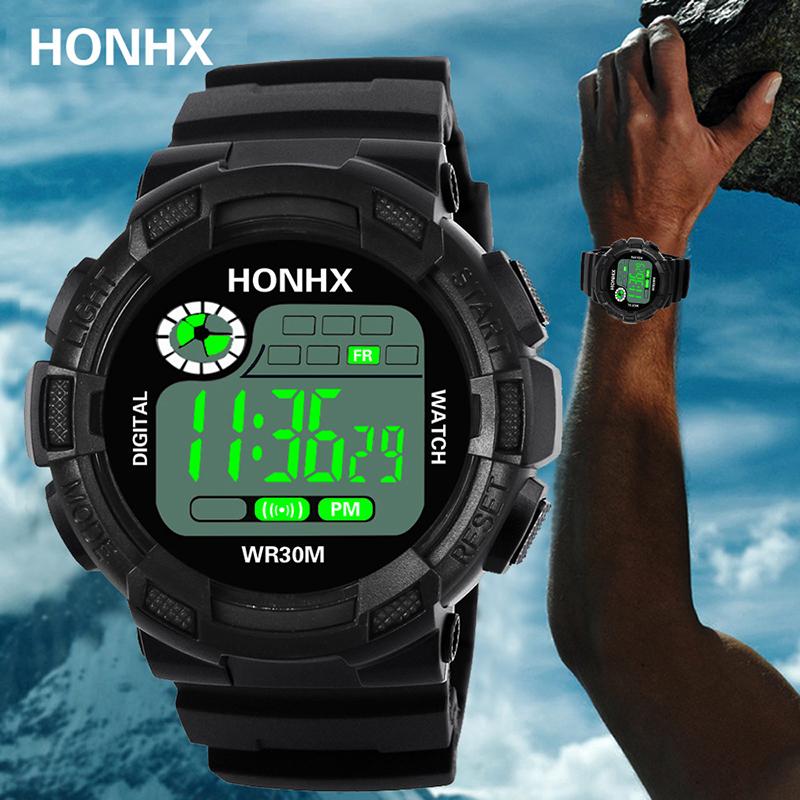 

Wristwatches Sport Waterproof Men Watches Luxury High Lightness Led Luminous Digital For Man Top Multifunction Outdoor Clock, Slivery;brown
