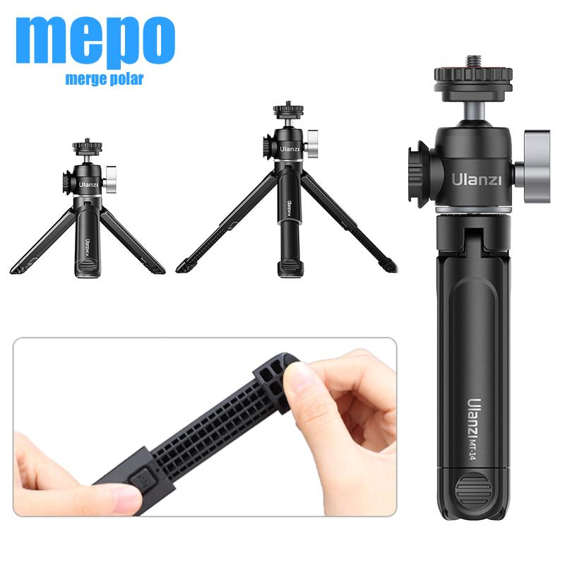 

Two-Stage Metal Table Tripod With Cold Shoe For Microphone LED Light Extend Vlog DSLR SLR Camera Smart Phone Tripods