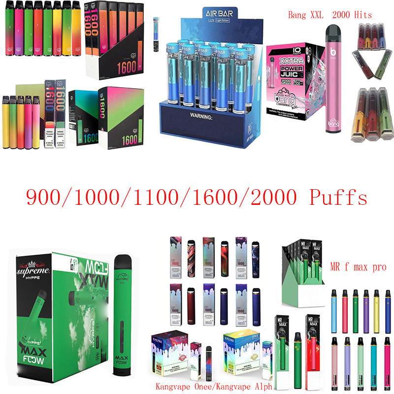 

Puff XXL Disposable Vape Pen Pod E cigarettes 5% 6.5ml 900/1100/1600/2000 Puffs Battery 1000 mAh 77 Colors