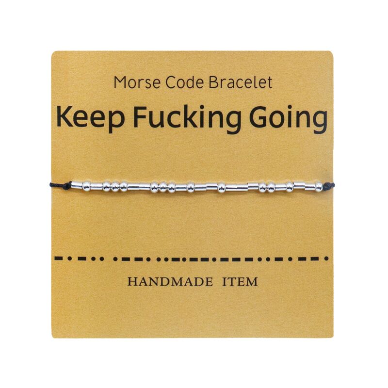 

Korean Version Morse Code Bracelet Rice Bead Bracelet Set character Paper Card Bracelet