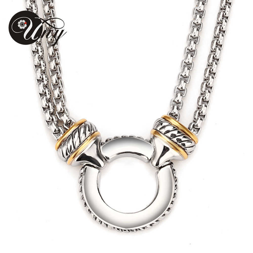 

UNY Vintage Necklaces Pendants Jewelry Antique Designer Fashion Brand women 210621, Silver