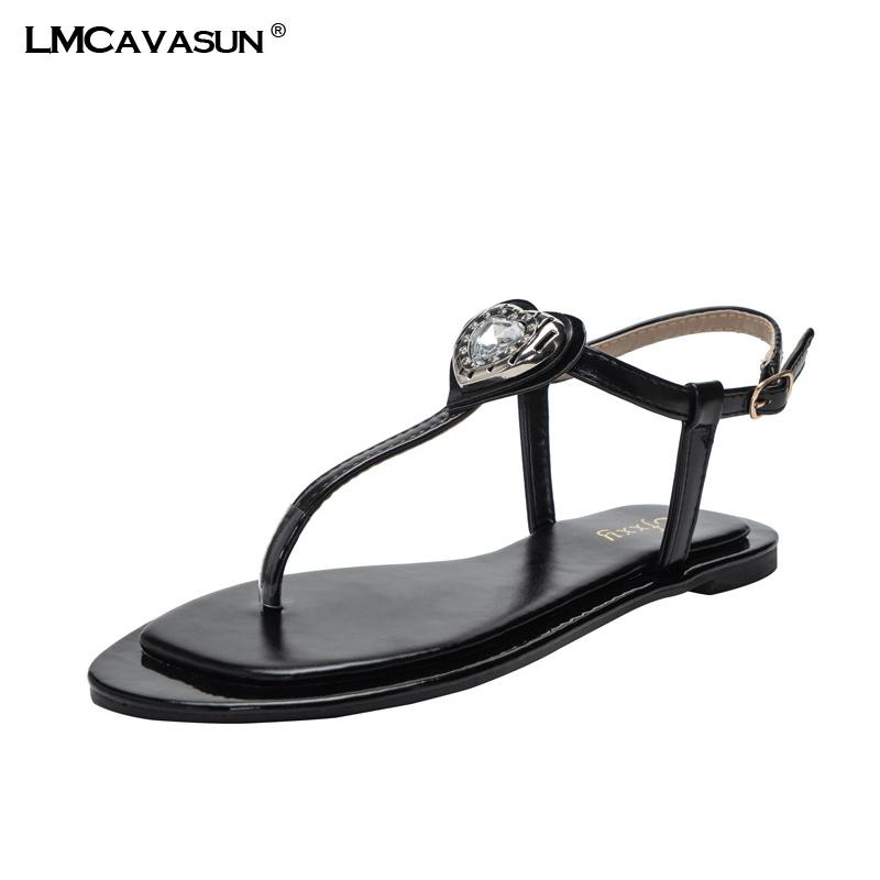 

Summer Women Sandals Fashion Rhinestone Female Clip Toe Shoes Ladies Sandal, Black