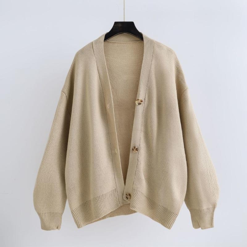 

Women's Knits & Tees Oversized Sweater Knitted Cardigans Women Harajuku Brown Autumn Winter 2021 Korean Tops Casual Vintage Black Warm Coat