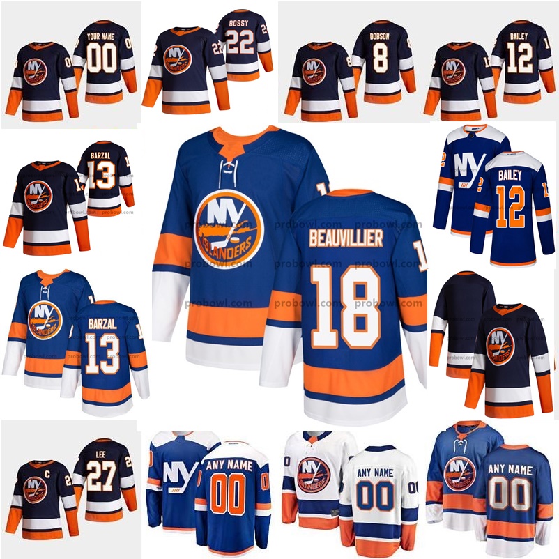 

#18 Anthony Beauvillier Mathew Barzal NY Islanders 2021 Reverse Retro Jersey Jean-Gabriel Pageau Kyle Palmieri Beauvillier Semyon Varlamov Komarov Lee Leddy Martin, Mens white golden s-xxxl