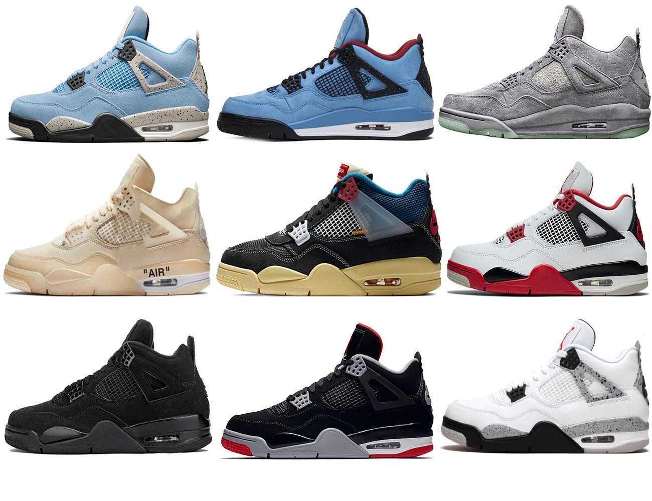 

2022 Authentic Off 4 University Blue Shoes Guava Ice Sail TRAVIS SCOTTS 4s Black Cat White Bred Sail Cactus Jack Taupe Haze Union Zen Master Sneakers, Disconut link in description