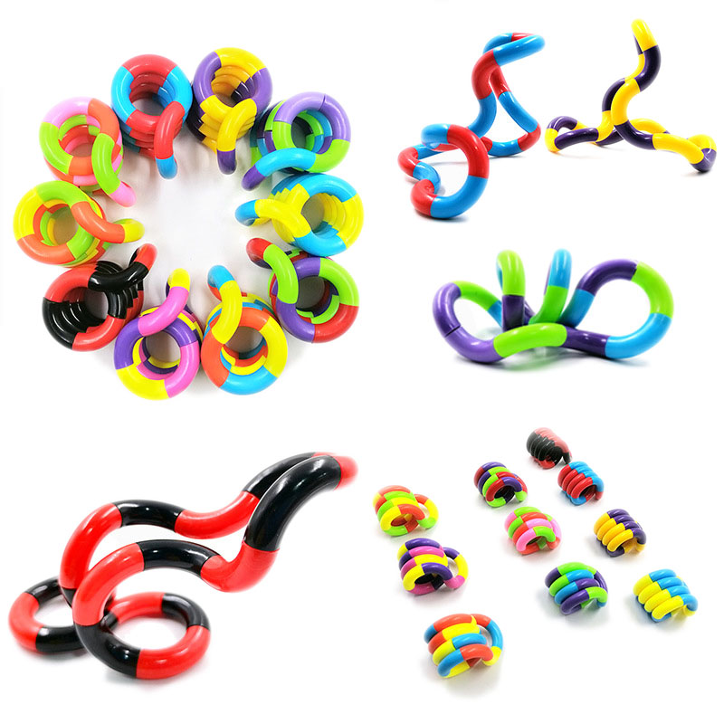 

Magic Rope Training Tanggled Fidget Toys Stress Relief Hand Sensory Decompression Twisted Winding Finger Toy for Kids Autism Dexterity