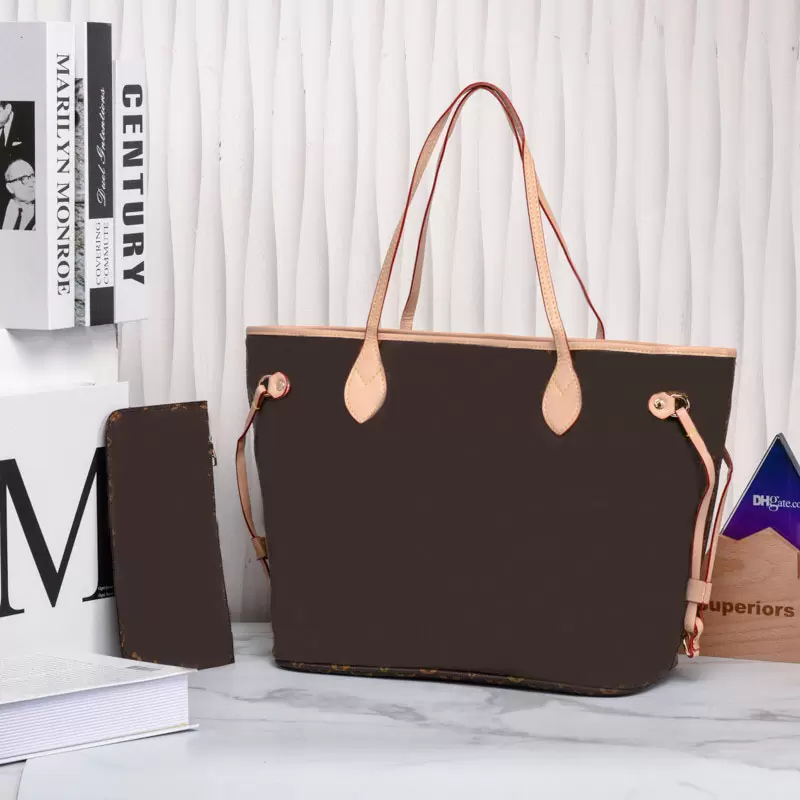 

Wholesale Classic Designer Tote Bag Fashion flower Leather Handbags Women High Capacity Composite Shopping Handbag Shoulder Bags Brown Walle