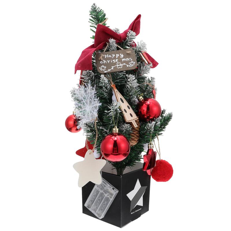 

Christmas Decorations 1Set Mini Luminous Tree Landscape Decor Micro Plastic Xmas