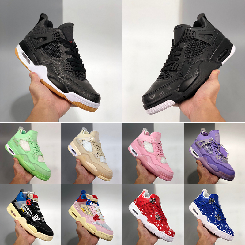 

high quality union arrival White Sail paris retro 4 4s shoe women mens basketball shoes Fire Red black cat guava ice Pure Money trainer Spor