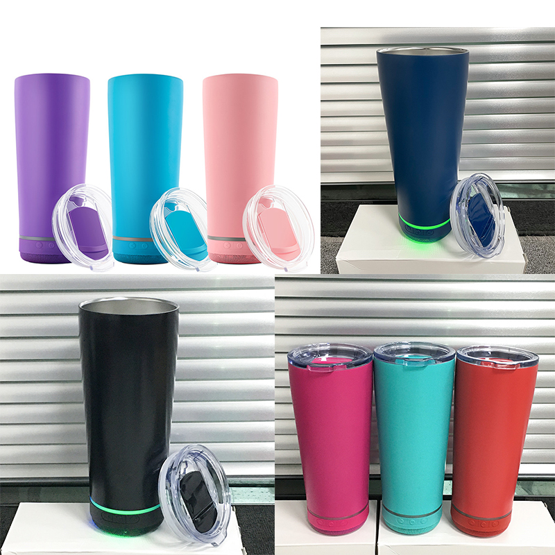 Classic 18oz Music Tumbler Waterproof Speaker Thermos Stainless Steel Portable Water Bottle With Charging Cable For Gift-image-630273769
