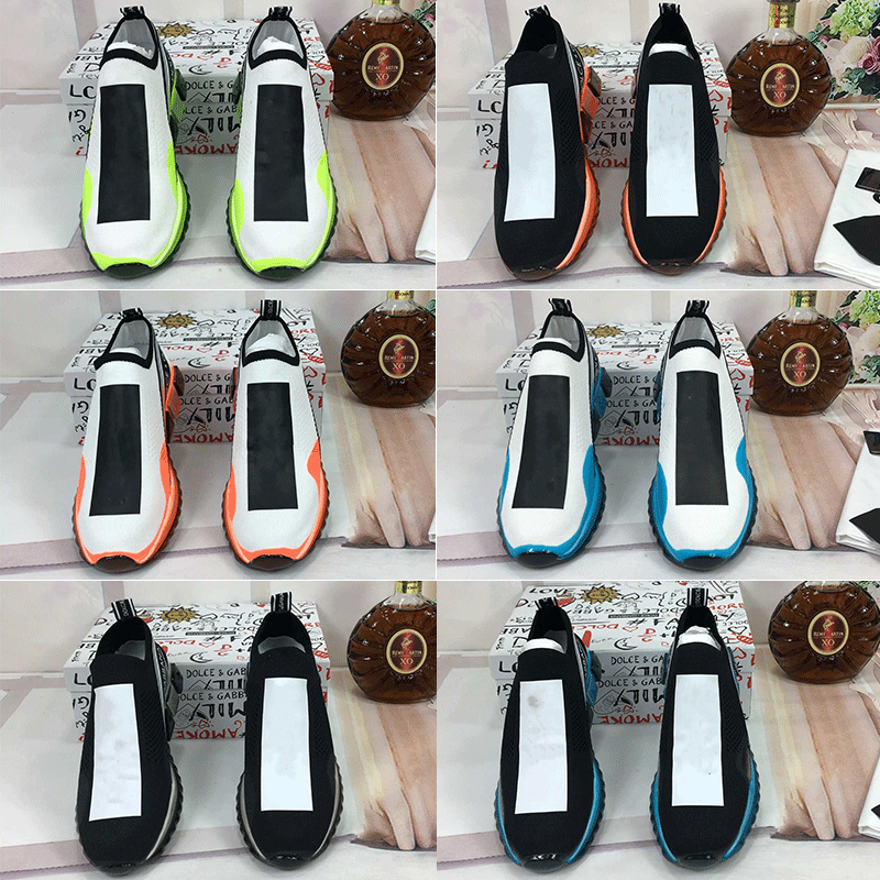

2021 Designer Unisex Womens Mens Sneakers Casual Mesh Shoe Yellow Women Blue Men Socks Shoes Boots 35-46 c7ON#, Black