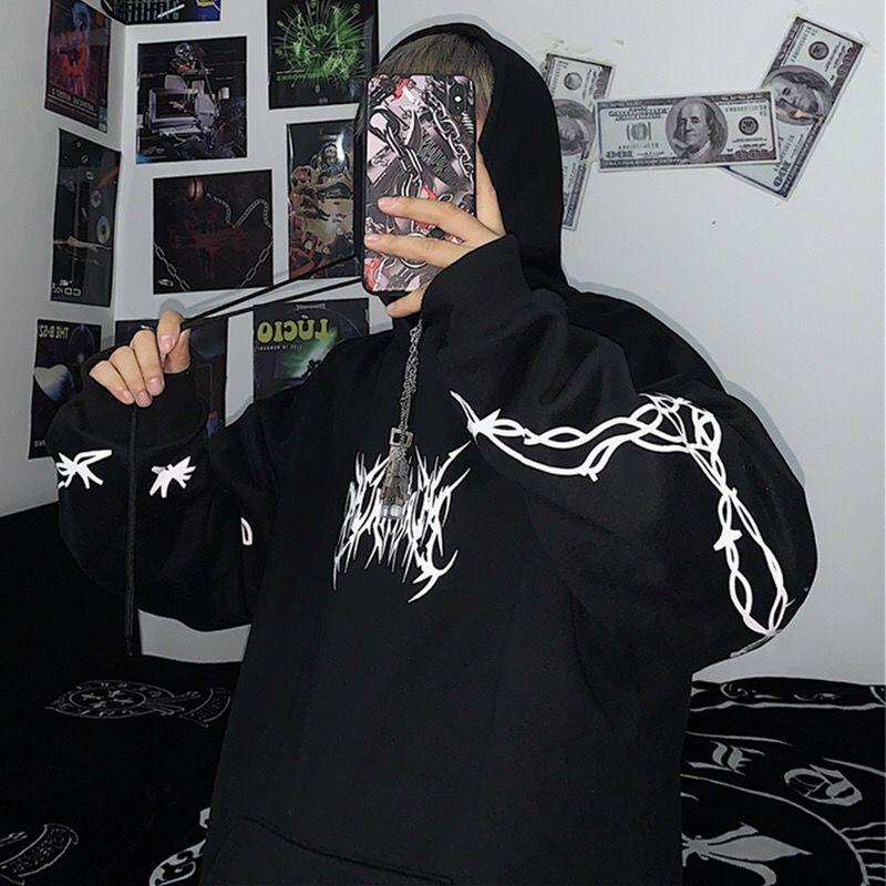 

Women's Hoodies & Sweatshirts Oversized Harajuku Hoodie Streetwear Print Long Sleeve Pullovers Plus Size Winter Clothes Sweatshirt Women Kor, Black