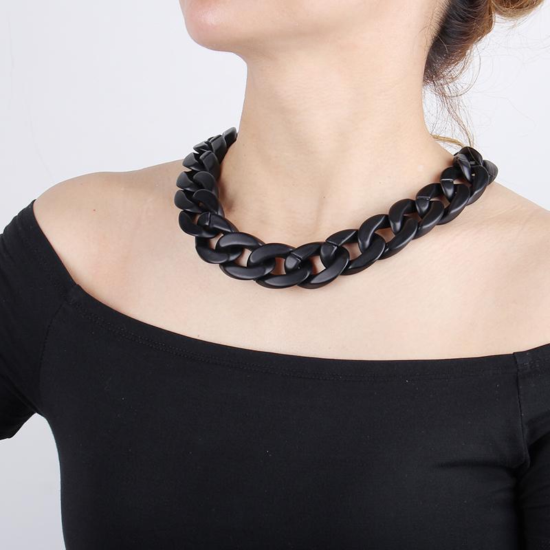 

Chains JID 25mm Black Chain Choker Necklace For Men Vintage Thick Cuban Fashion Women Jewelry Rock Goth Body Decoration, Silver