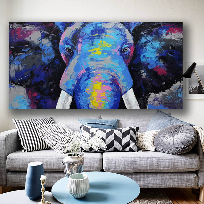 

Modern Pictures Animal Art Decoration Elephant Paintings Canvas Print Living Room Kid's Room Quadros Big Size Home Decor Unframe