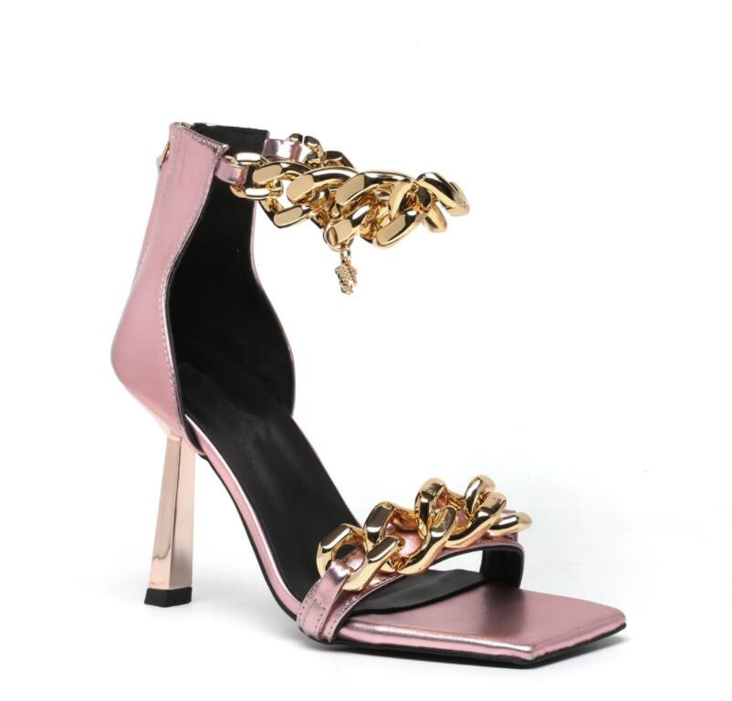 

Summer Woman 8cm High Heels Sandals Classic Block Heels Platform Pumps Lady Chunky Fertsh Brown Wedding Prom Sandles Shoes 2022, Box
