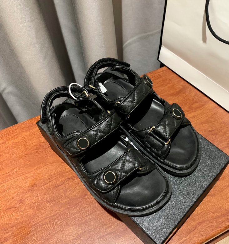 

Multi colors black white magic stick calf leather brand sandals luxury women sandals fashion channel shoes size 34-40