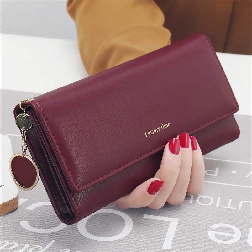 

fashion women wallets long style multi functional wallet purse pu leather female clutch card holder, Red;black