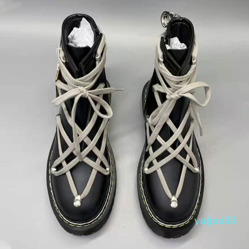 

designer Woman Platform Winter Ankle Boot For Men 2021 Leather Women's Boots Outdoor, Black