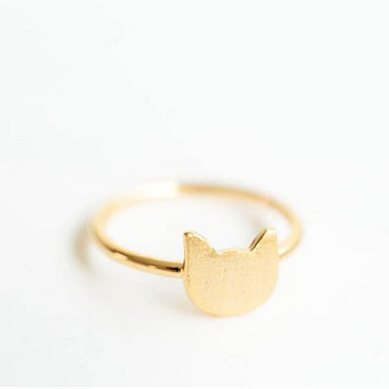 

Fashion cat rings gold-plated silver plate jewelry lovely kitten ring for women wholesale, Golden;silver