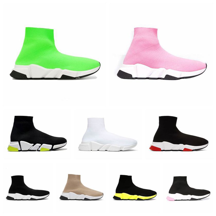 

2021 2.0 Mens classic Sock shoes balencaiga triple s platform black white Beige Red Clearsole Yellow Fluo bule Flat womens fashion outdoors